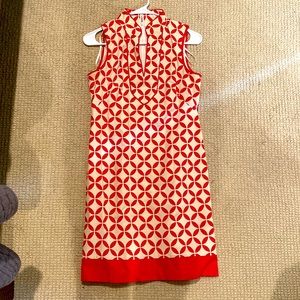 Pink and cream structural shift dress. Size 0